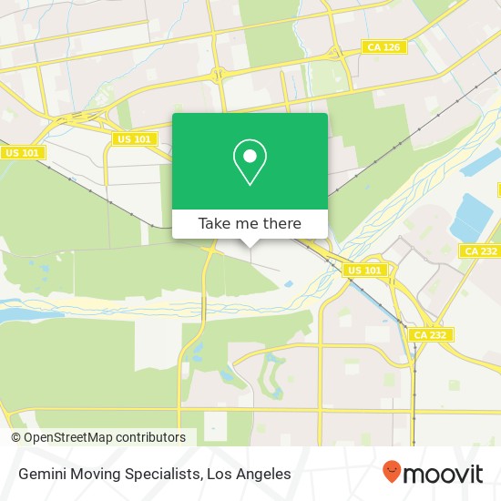 Gemini Moving Specialists map