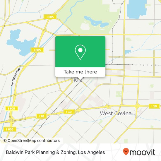 Mapa de Baldwin Park Planning & Zoning