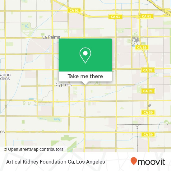 Mapa de Artical Kidney Foundation-Ca