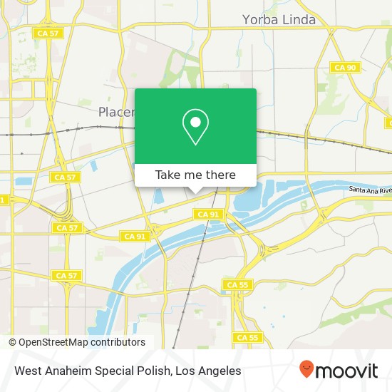 Mapa de West Anaheim Special Polish