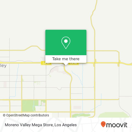 Mapa de Moreno Valley Mega Store