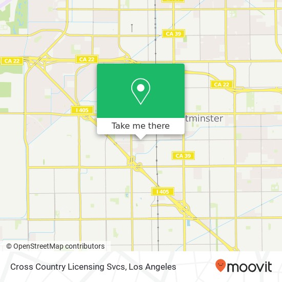 Cross Country Licensing Svcs map