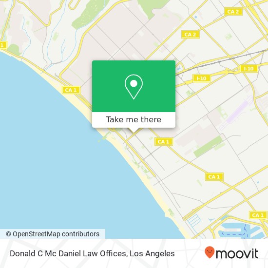 Mapa de Donald C Mc Daniel Law Offices