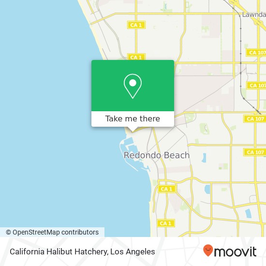 Mapa de California Halibut Hatchery