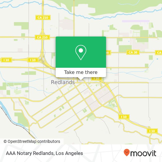 Mapa de AAA Notary Redlands