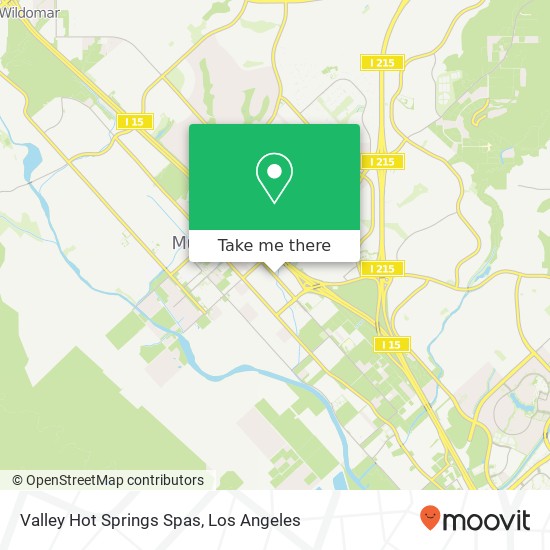 Valley Hot Springs Spas map
