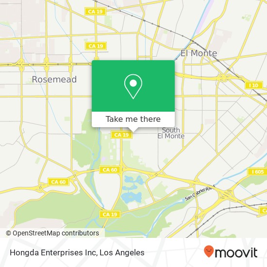 Hongda Enterprises Inc map