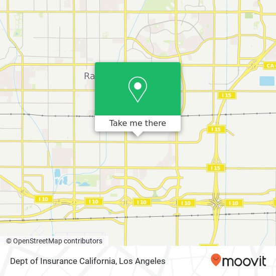 Mapa de Dept of Insurance California