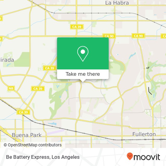 Be Battery Express map
