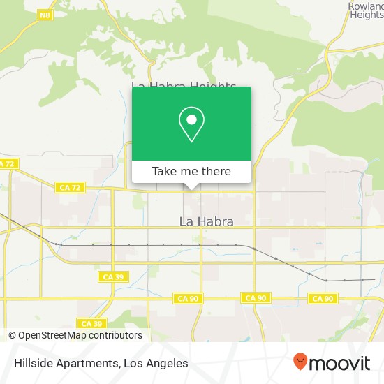 Mapa de Hillside Apartments