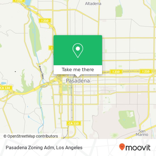Pasadena Zoning Adm map