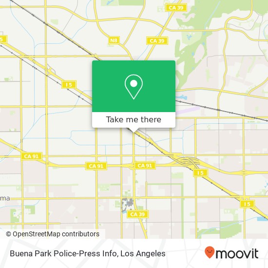 Mapa de Buena Park Police-Press Info