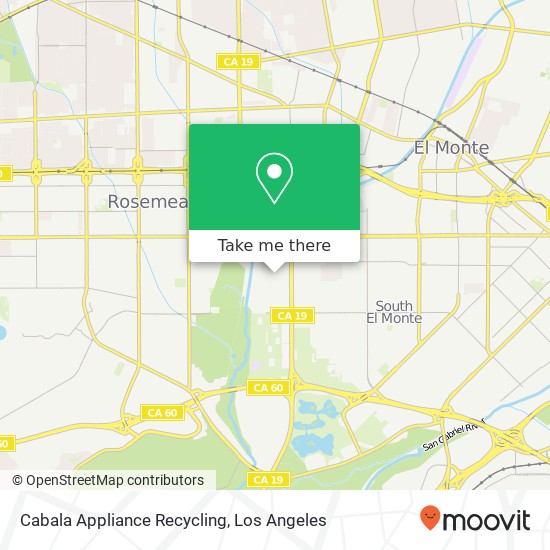 Cabala Appliance Recycling map