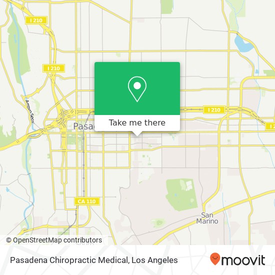 Pasadena Chiropractic Medical map