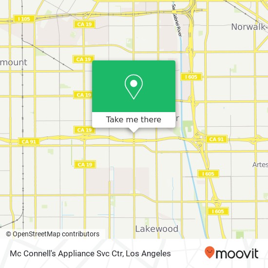 Mc Connell's Appliance Svc Ctr map
