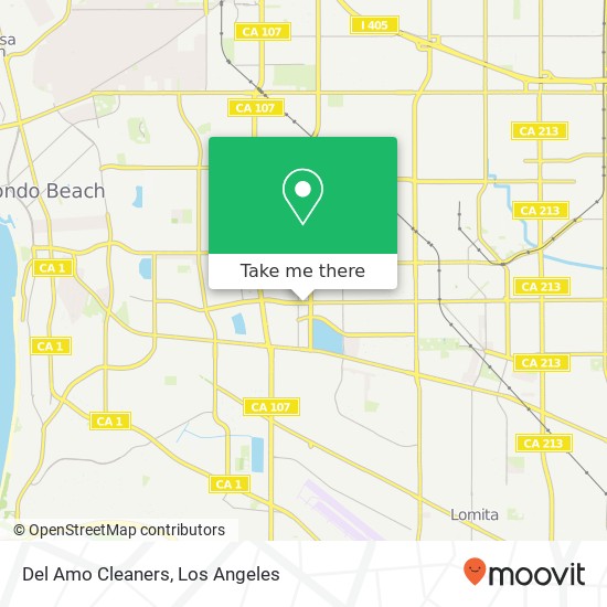 Del Amo Cleaners map