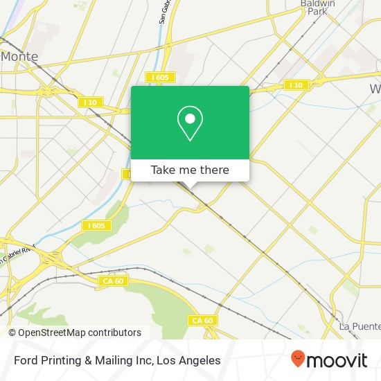 Ford Printing & Mailing Inc map