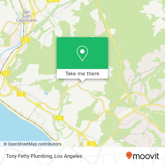 Mapa de Tony Fetty Plumbing