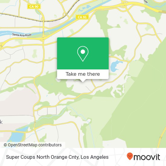 Mapa de Super Coups North Orange Cnty