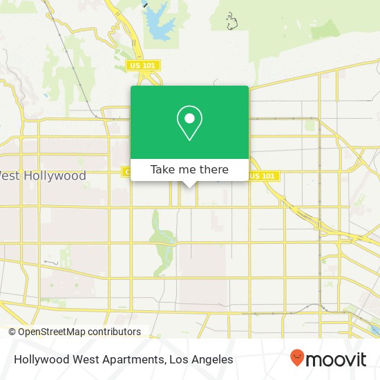 Hollywood West Apartments map