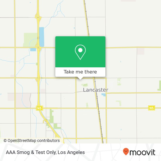 AAA Smog & Test Only map