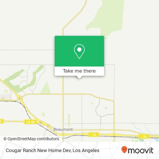 Cougar Ranch New Home Dev map