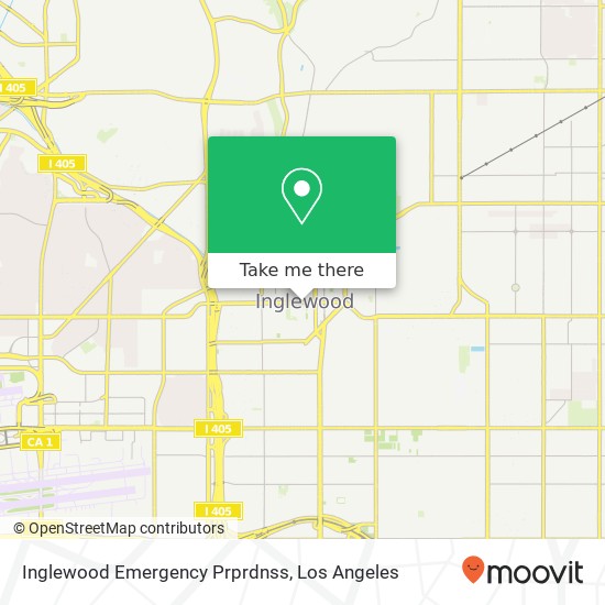 Mapa de Inglewood Emergency Prprdnss