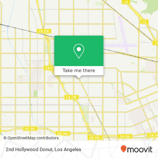 2nd Hollywood Donut map