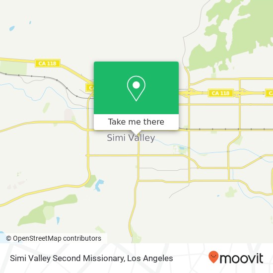 Simi Valley Second Missionary map