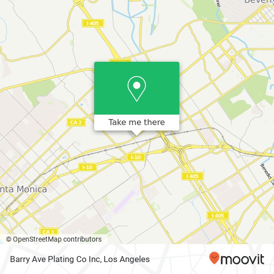 Mapa de Barry Ave Plating Co Inc
