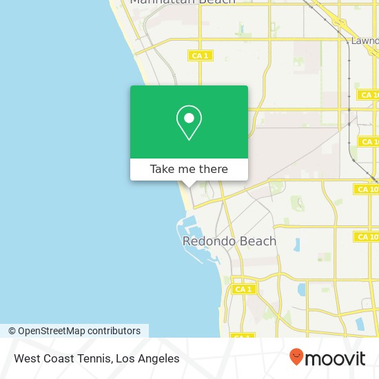 West Coast Tennis map