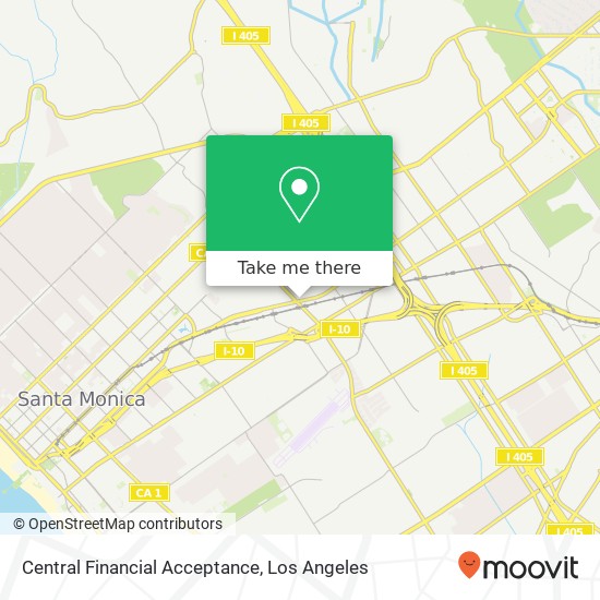 Mapa de Central Financial Acceptance