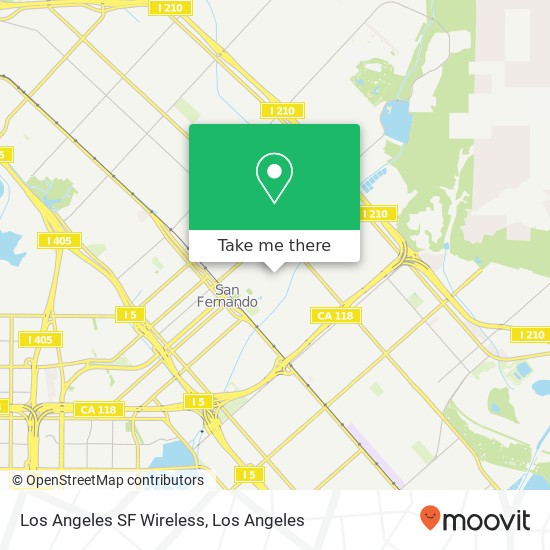 Mapa de Los Angeles SF Wireless