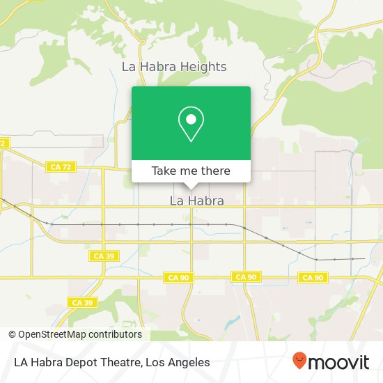 LA Habra Depot Theatre map