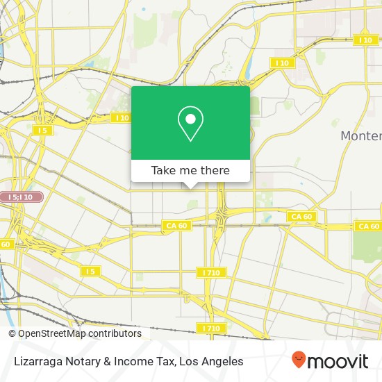 Mapa de Lizarraga Notary & Income Tax