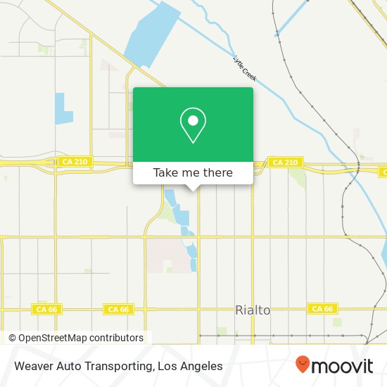 Weaver Auto Transporting map
