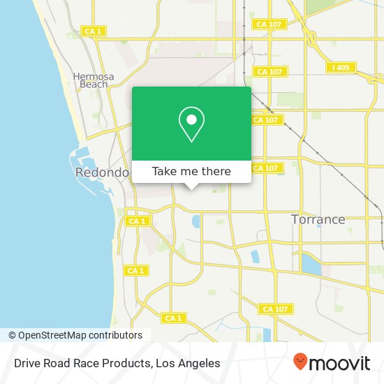 Mapa de Drive Road Race Products