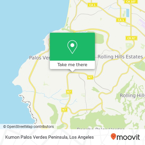 Mapa de Kumon Palos Verdes Peninsula