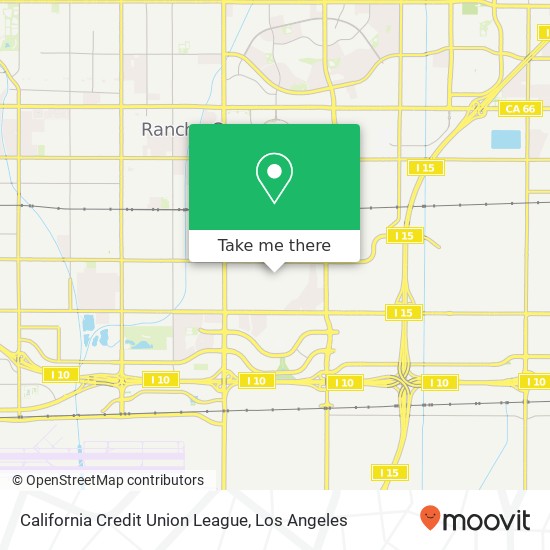 California Credit Union League map
