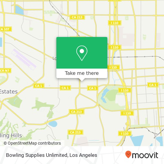 Mapa de Bowling Supplies Unlimited