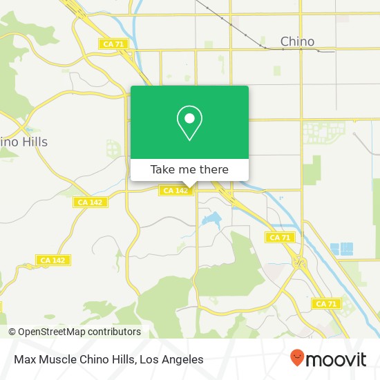 Mapa de Max Muscle Chino Hills