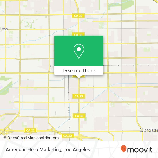 American Hero Marketing map