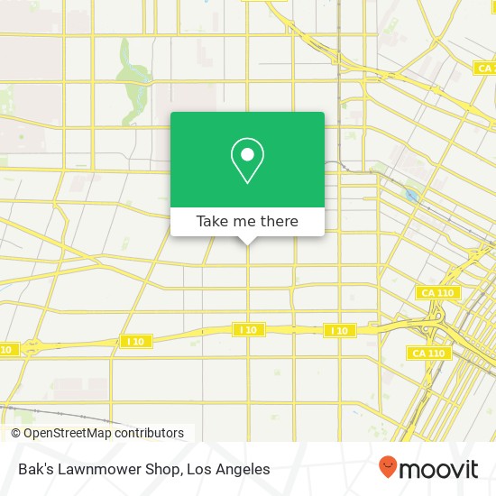 Mapa de Bak's Lawnmower Shop