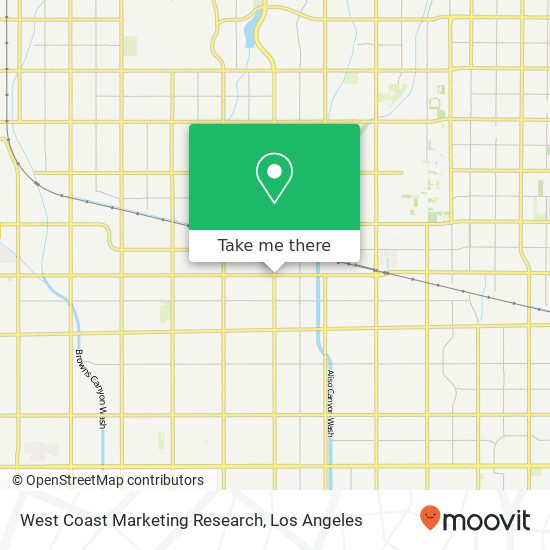West Coast Marketing Research map