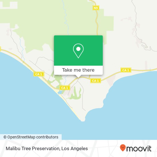 Mapa de Malibu Tree Preservation