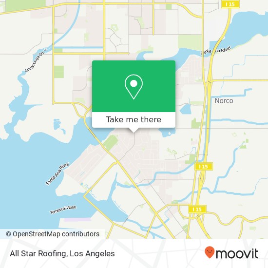 All Star Roofing map