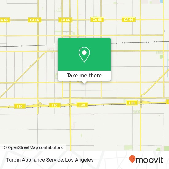 Turpin Appliance Service map