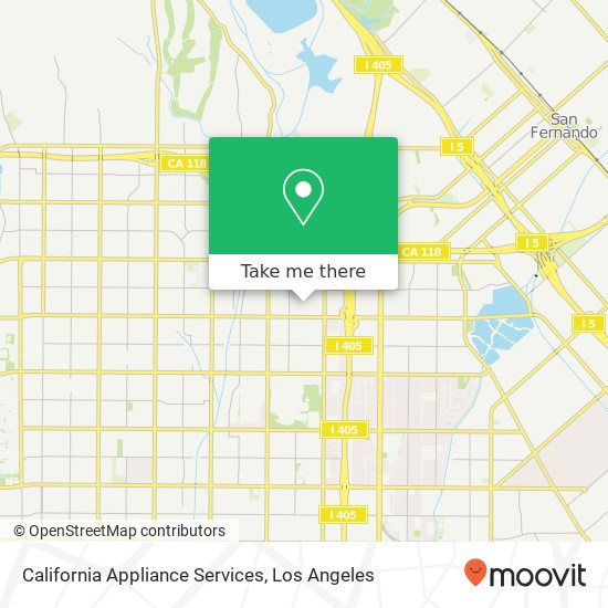 California Appliance Services map