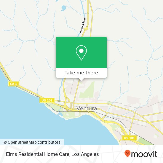 Elms Residential Home Care map