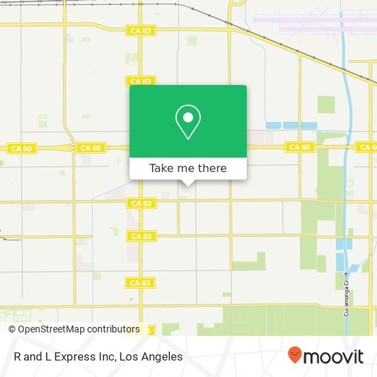 R and L Express Inc map